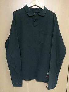 OLD STUSSY オールド ステューシー 長袖 ポロシャツ オーバーサイズ ヴィンテージ 80s 90s