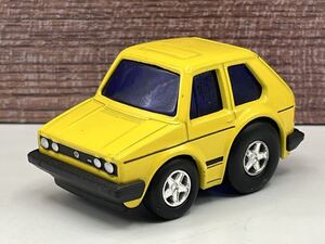 即決有★プルバックカー チョロQ welly VW フォルクスワーゲン ゴルフ 1 GTI イエロー★ミニカー