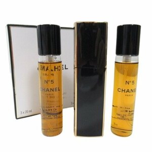 未使用 シャネル NO5 オードパルファム 20ml×3本 トラベルスプレイ EAU DE PARFUM 箱付 レディース香水 CHANEL ◆Y9