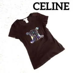 美品 CELINE セリーヌ Tシャツ トリオンフ 半袖 ビッグロゴ レディース