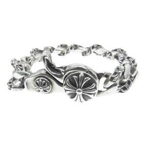 CHROME HEARTS クロムハーツ（原本無） 15LINK FNCY CHN LNK ファンシー リンク クリップ オールド シルバー ブレスレット【中古】