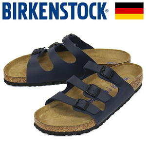 BIRKENSTOCK (ビルケンシュトック) 554711 FLORIDA SFB フロリダ ソフトフットベッド ビルコフローサンダル BLUE レギュラー幅 BI340 43-約