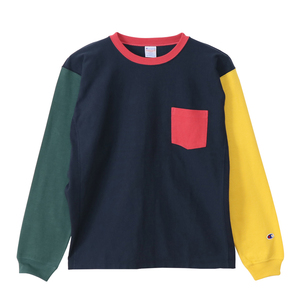 ◆◆新品 Champion チャンピオン リバースウィーブ 9.4oz 長袖Tシャツ ポケット付き メンズ M ネイビー ロンT 定価7,530円 REVERSE WEAVE