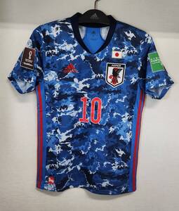 20-21日本代表 JFA(H)#10 南野拓実 minamino 半袖 adidas 22W杯予選仕様 Jaspo L