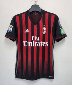 16-17 AC Milan(H)#10 本田圭佑 HONDA 半袖 adidas 半袖 adidas SERIE A Forca Chape リーグ仕様 Jaspo M