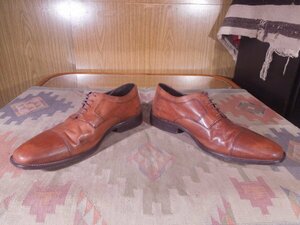 ★●JOHNSTON&MURPHY●ストレートチップ茶US10.5W●28.5cm