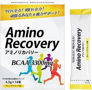 アミノ酸合計3550mg L-テアニン L-グルタミン アミノリカバリーBCAA3300mgそのまま飲める顆粒14本入β-アラニン