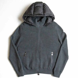 【美品】MONCLER 【MAGLIONE TRICOT CARDIGAN】L ニット切り替え ダウンジャケット モンクレール 2310123