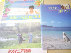 ８０’s邦画 パンフレット　「マリリンに逢いたい、タスマニア物語、天国にいちばん近い島」
