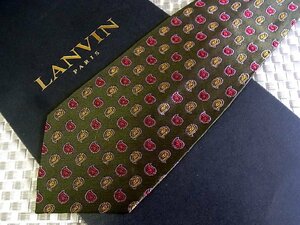 ♪32511C♪良品【刺繍 ペイズリー 柄】ランバン【LANVIN】ネクタイ