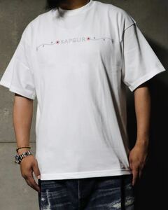 【A0024-107】SAPEur×HTC■FLOWER S/S TEE■ホワイト サプール 半袖Tシャツ XXL