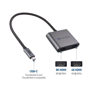 【未使用】Cable Matters 8K USB Type C HDMI 変換アダプタ デュアル 4K 60Hz USB C HDMI 変換アダプタ USB C デュアル HDMI 変換アダプタ 