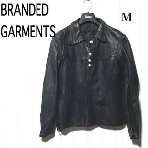 ブランデッドガーメンツ レザーシャツ M BRANDED GARMENTS レースアップ プルオーバー 80