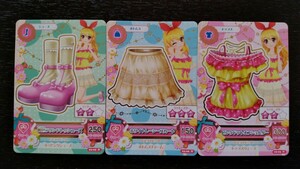 アイカツ★2013 2弾N★ピンクドットオフショルダー他3枚セット★