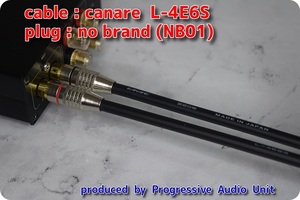 ■■ Canare L-4E6S(BK) ＋RCA Gp_plug（NB01）/0.70m×2本