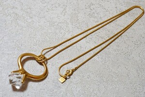 614 AK ANNE KLEIN/アンクライン 海外製 ブランド ゴールドカラー ネックレス ペンダント ヴィンテージ アクセサリー 首飾り 装飾品