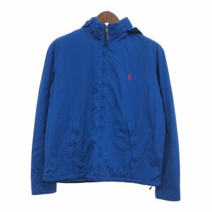 Polo by Ralph Lauren ポロ ラルフローレン スイングトップ ジャケット アウター ワンポイントロゴ ブルー (メンズ L) 中古 古着 P8406