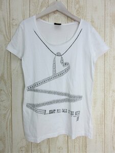 PAOLA FRANI/パオラフラーニ：半袖Tシャツ カットソー ラインストーン サイズXS レディース/中古/USED