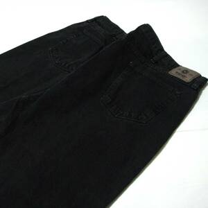 ■黒 ラングラー/Wrangler ブラックデニム 厚め 太めデニム ■W[46 inch] 実寸110cm L74cm [股 裾に擦れ無し] アメリカ USA古着 N4 送料520