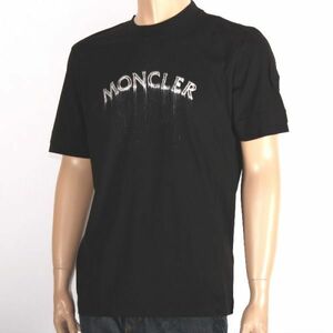【CU】MONCLER モンクレール Tシャツ ブラック 8C00002 89A17 999 【M】水性ロゴプリント ロゴワッペン 半袖 【新品・正規品】
