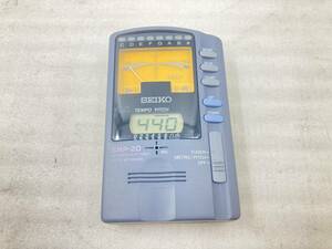 ●SEIKO SMP-20　クロマチックチューナー自動調律器アナログメーター付きデジタル電子メトロノーム音　中古品