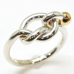 良品!!＊TIFFANY&Co.(ティファニー）K18/silverラブノットリング＊j 約2.9g 約8.5号 accessory jewelry ring 指輪 DC0/DC0