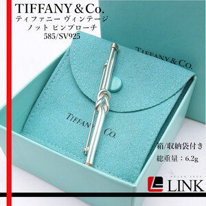 TIFFANY&CO. ティファニー ヴィンテージ ノット ピンブローチ 585/SV925　K14　イエローゴールド アクセサリー　ジュエリー