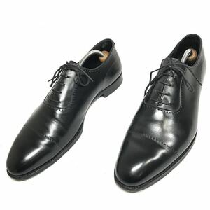 【クロケット&ジョーンズ】本物 CROCKETT&JONES 靴 27cm 黒 ビジネスシューズ 内羽根式 COURTENAY 本革 レザー 男性用 メンズ 9 E