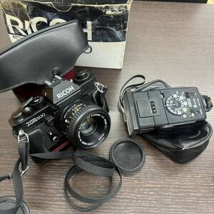 H#7928 RICOH XR500 一眼レフカメラ マニュアルフォーカス XR RIKENON 1:2 50mm リコー National ストロボ　セット　保管品　現状品