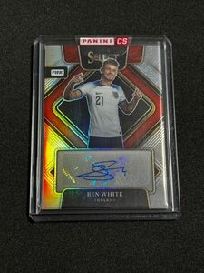 Ben White 直筆サインカード 2022-23 Panini Select FIFA Silver Prizm Auto ベン・ホワイト England Arsenal