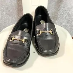 BALLY　ローファー　ブラック　ゴールドベルト　ラウンドトュ　レザー