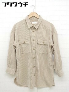 ◇ green label relaxing グリーンレーベル UNITED ARROWS コーデュロイ 長袖 シャツ ベージュ レディース