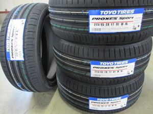 φφ【215/45ZR17 91W】ＴＯＹＯ トーヨー プロクセススポーツ PROXESSPORT 215/45-17 4本価格 4本送料税込￥51000～【2023年製以降】夏用