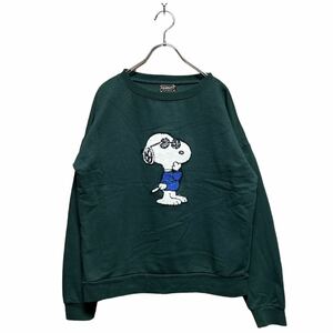 ●洗濯プレス済み● PEANUTS ピーナッツ スヌーピー オフィシャル スウェットシャツ sizeL【1856】