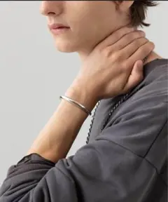 【完売品】OX JEWELRy Silver Curve Bangle MB