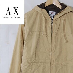 アルマーニエクスチェンジ ARMANI EXCHANGE■コットンパーカージップジャケット■S■ベージュ ※NK4902122