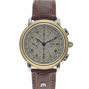 【中古】｜MAURICE LACROIX モーリスラクロア 67839 マスターピース クロネオ シルバー メンズ 腕時計 クロノグラフ