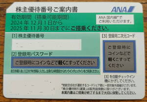 ＡＮＡ株主優待券　7枚セット 　2024年12月1日から2025年11月30日迄有効 　 