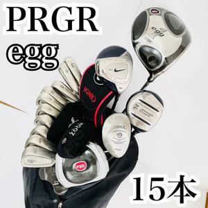 磨き上げ済 PRGR メンズゴルフセット 初心者 入門 egg やさしい プロギア エッグ アディダス adidas DATE711 S SR 簡単 クラブ バッグ