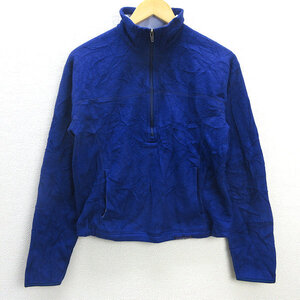 P■パタゴニア/Patagonia シンチラマースピアル ハーフジップフリース/25742【M】青/LADIES/94【中古】■