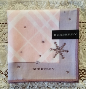 BURBERRY バーバリー ハンカチ ラインストーン付き 新品