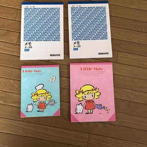 昭和レトロファン必見　昭和メモ帳4冊セット　little May リトルメイ　コクヨメモ無地