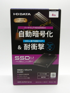 ★新品未開封★アイ・オー・データ ポータブルSSD 4TB 【HDPD-SUTB4S】自動暗号化&パスワードロック対応耐衝撃