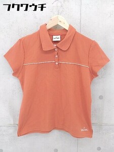 ◇ SPALDING スポルディング 鹿の子 半袖 ポロシャツ サイズLL オレンジ系 レディース