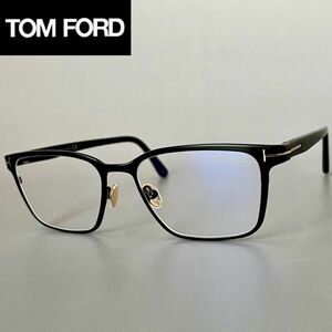 【1円スタート】メガネ トムフォード メンズ レディース TOM FORD スクエア マットブラック 黒 金 メタル ブルーライトカット ゴールド