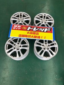 大田原店★中古ホイール4本★アフロディーテ 16インチ6.5J 5穴114.3 +48 シルバー★対応車種アクセラスポーツ/ビアンテ/RVR/オデッセイなど