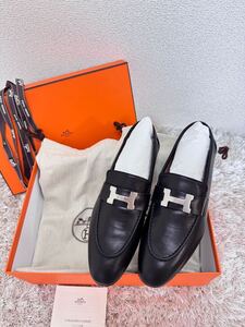 エルメス　HERMES ★モカシン 《パリ》ブラック36.5