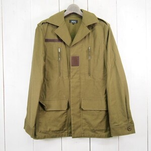 アーペーセー A.P.C. フランス軍 F2タイプ フィールドジャケット ユーロミリタリーコットンジャケット(M)カーキグリーン