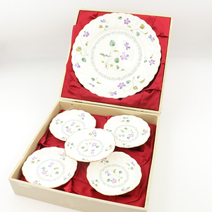 ノリタケ Noritake バイオレットドリーム プレート 6枚セット 陶器 ボーンチャイナ ディナーセット【ww】【中古】5000002801600316