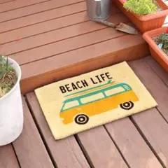 人気のコイヤーマット★BEACH LIFE 玄関 テラス フロアマット